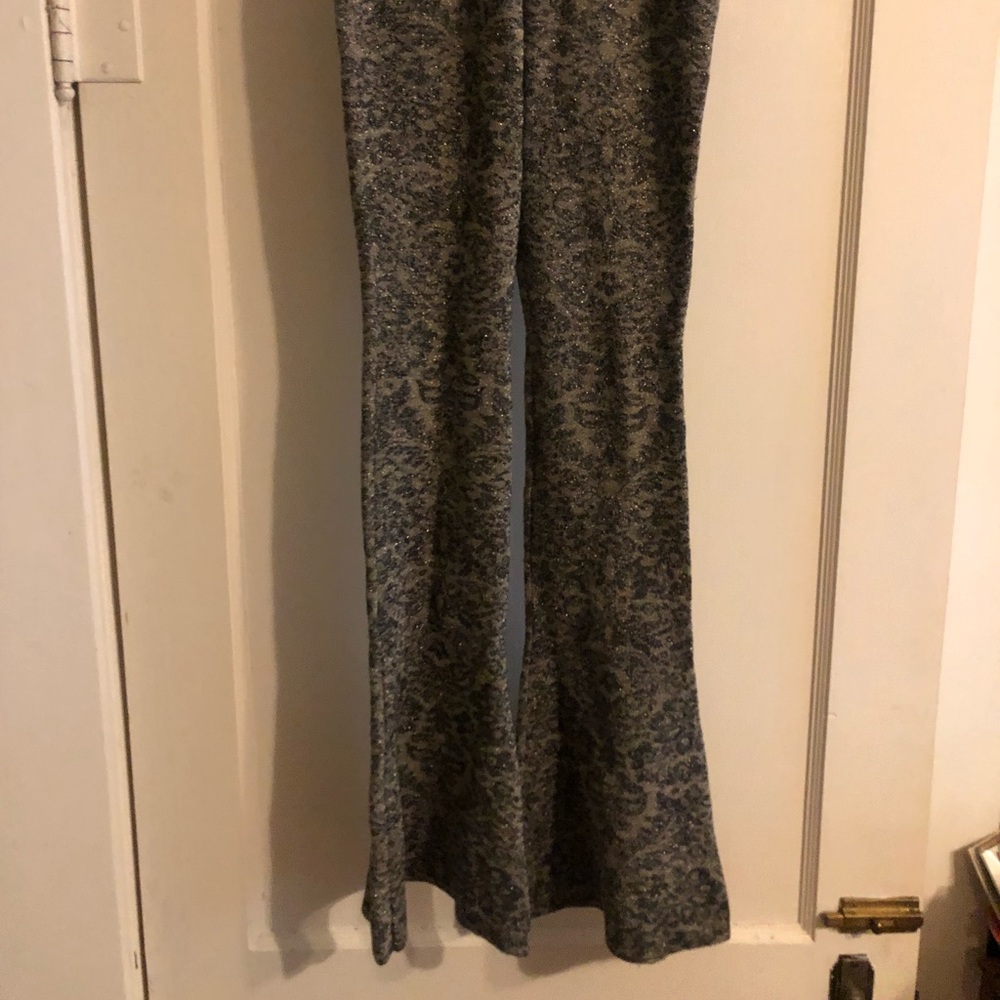 Free People sparkle paisley bell bottoms